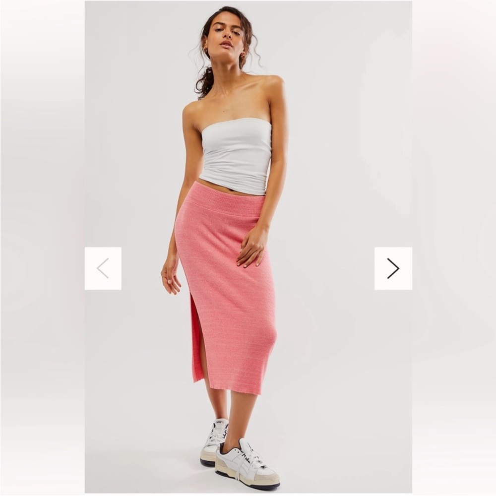 FREE PEOPLE Golden Hour Midi Skirt NWT